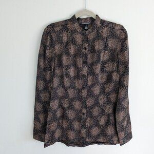 Club Monaco 100% silk blouse size 8, ladies long sleeve shirt